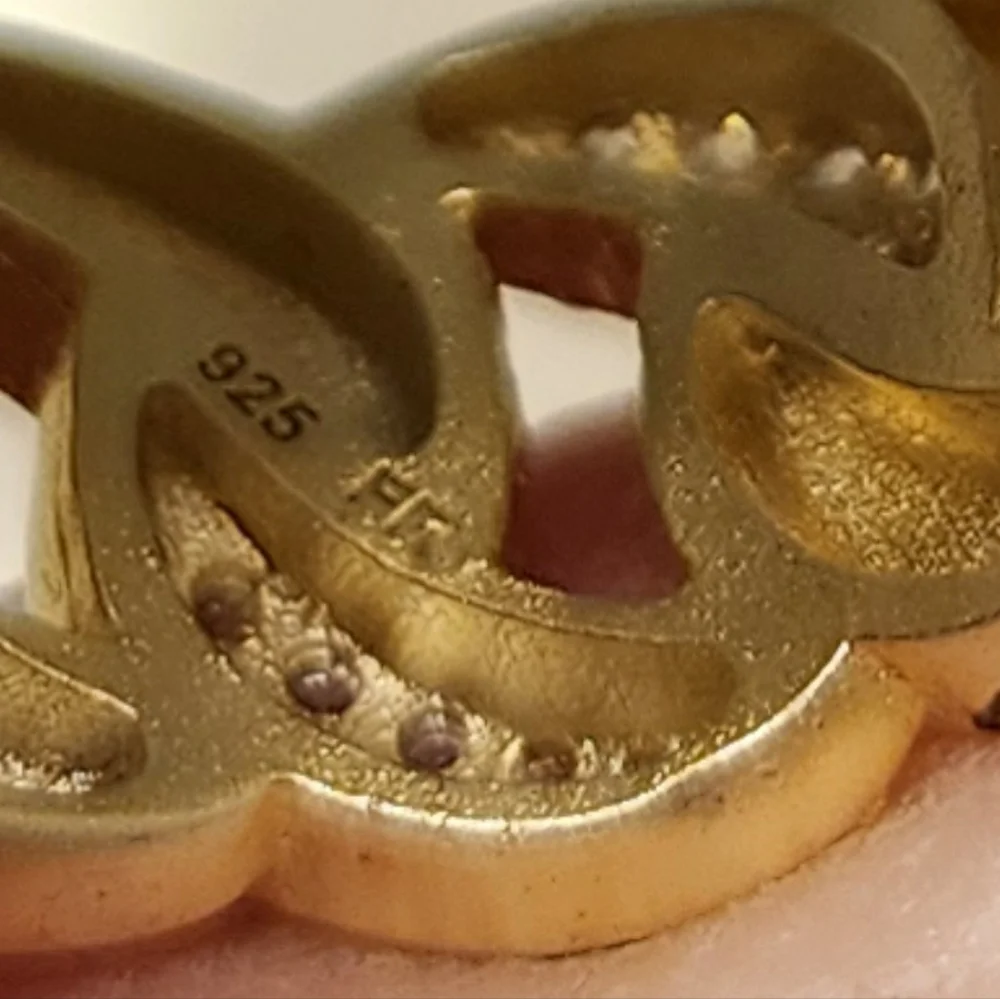 Elegant Freida Rothman 14K Gold Over Sterling Silver Women's Twist Ring Sz 6 New